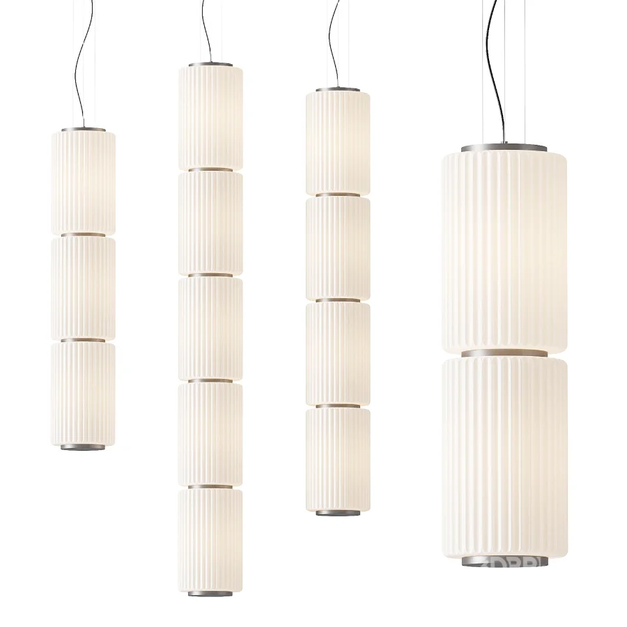 Column Ivory Vertical Pendant Lamp Image 2