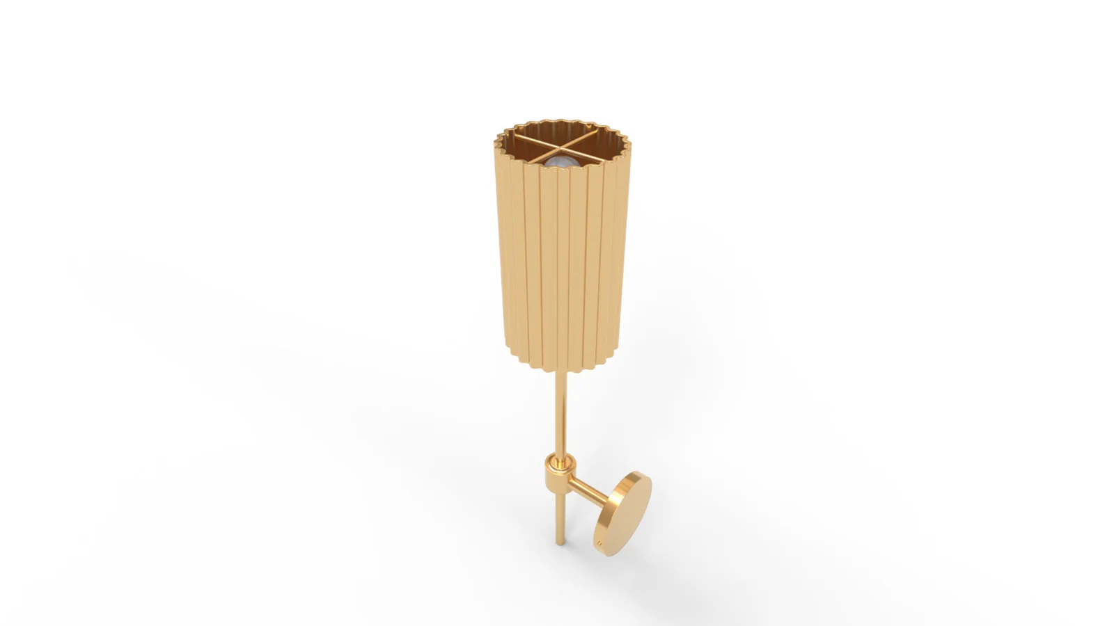 FLUTED GOLD WALL SCONCE Image 7