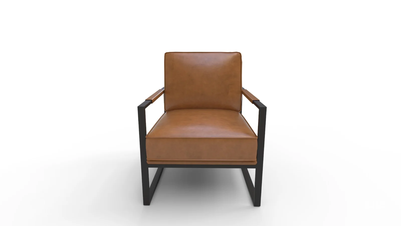 Gaines Top Grain Leather Armchair Image 7