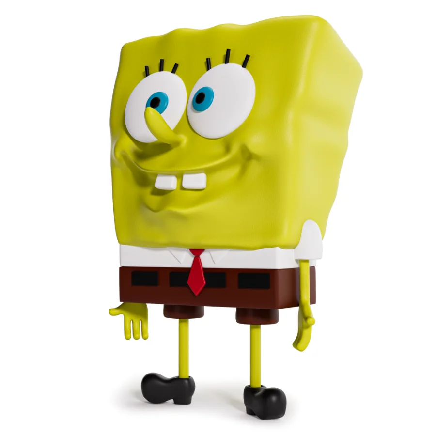Stylized Yellow Square Cartoon Character – Game Ready 3D Model Image 2
