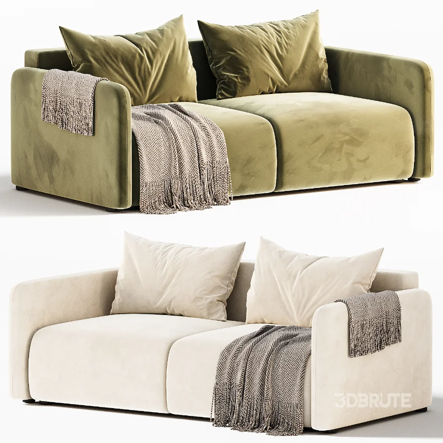 Straight sofa Kartos Velvet by divan Image 3