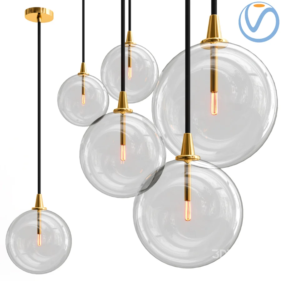 GLASS GLOBE PENDANT LAMP Image 2