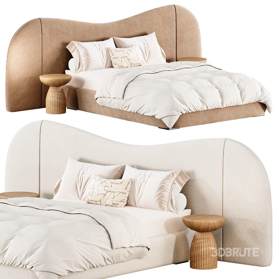 Lulu and Georgia Gladys Extended Headboard Platform Bed Image 1