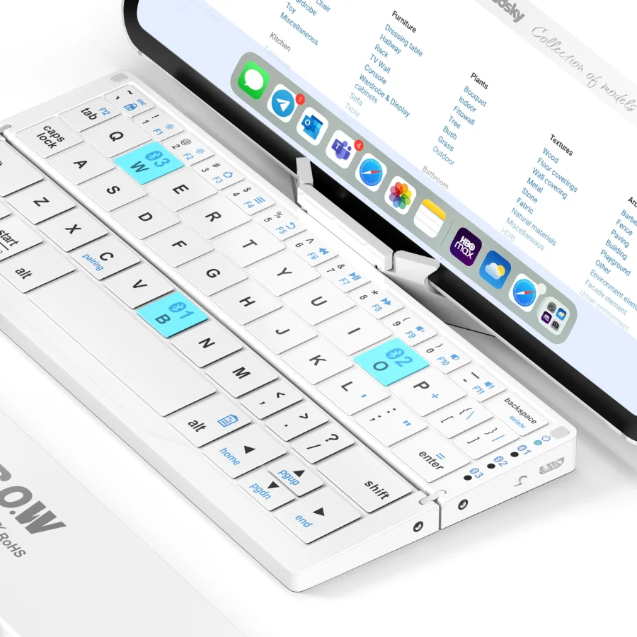Bluetooth Keyboard Foldable iPad Pro Image 5