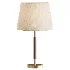 Contemporary Retro Brass Fabric Cylinder Table Lamp - Thumbnail 1