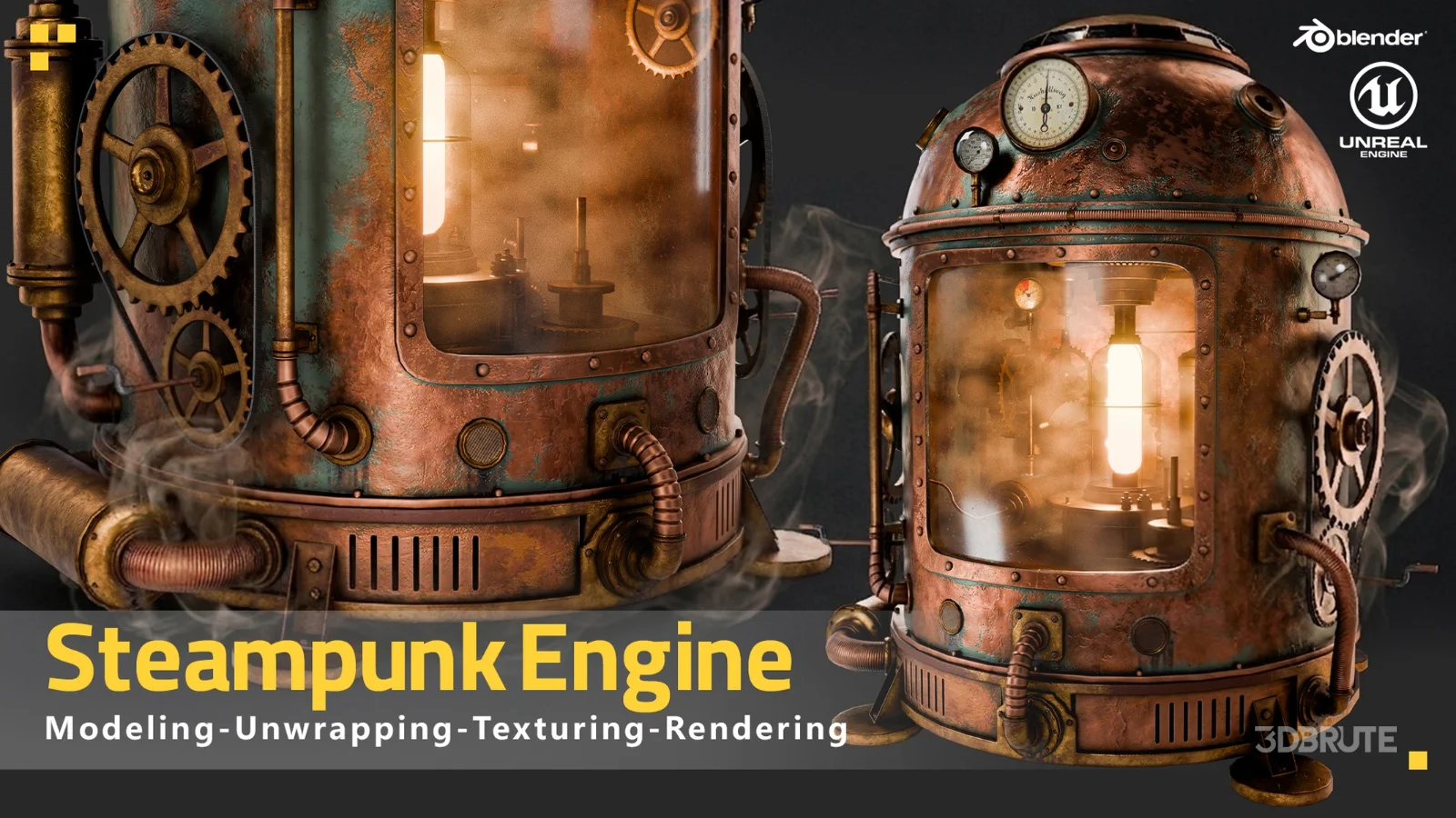 Steampunk Engine Game Ready Asset Image 7
