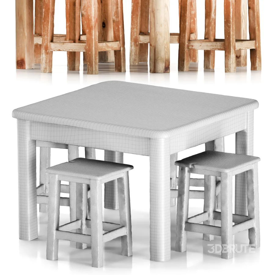 Worn Dining Table Image 6