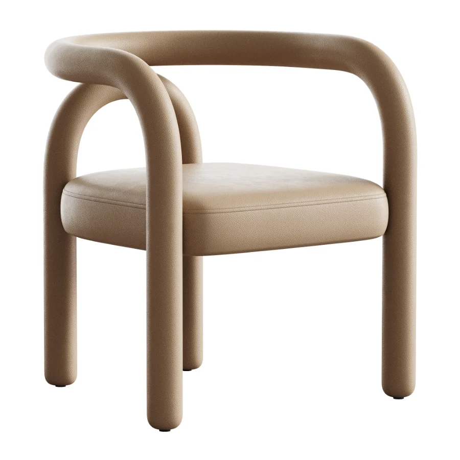 Modern Design Armless Open Back Chairs Fabric Dining Chairs Image 4