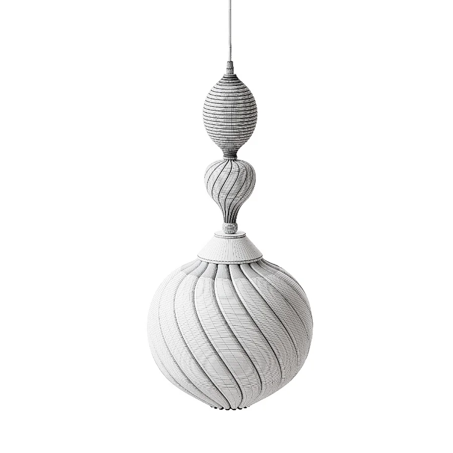 Handblown spiral Glass pendant Image 4