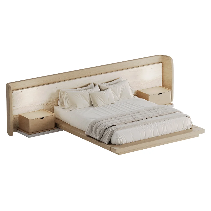 Japandi Modern Double Bed 02 Image 2