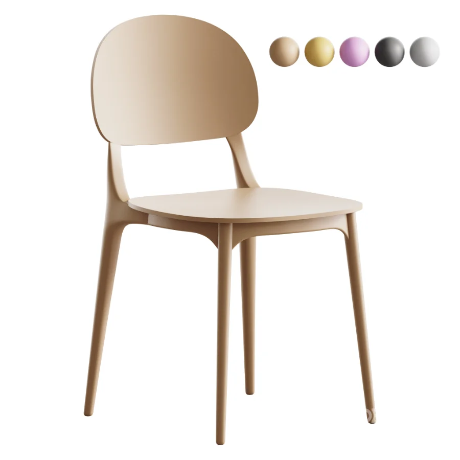 Modern Indoor-Outdoor Plastic Side Chair Image 1
