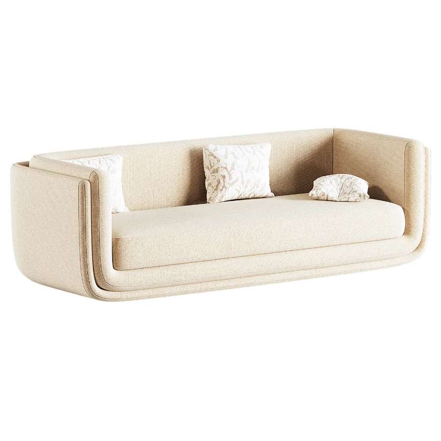 Clementine Dove Grey Woven 3 Seater Fabric Sofa Image 7