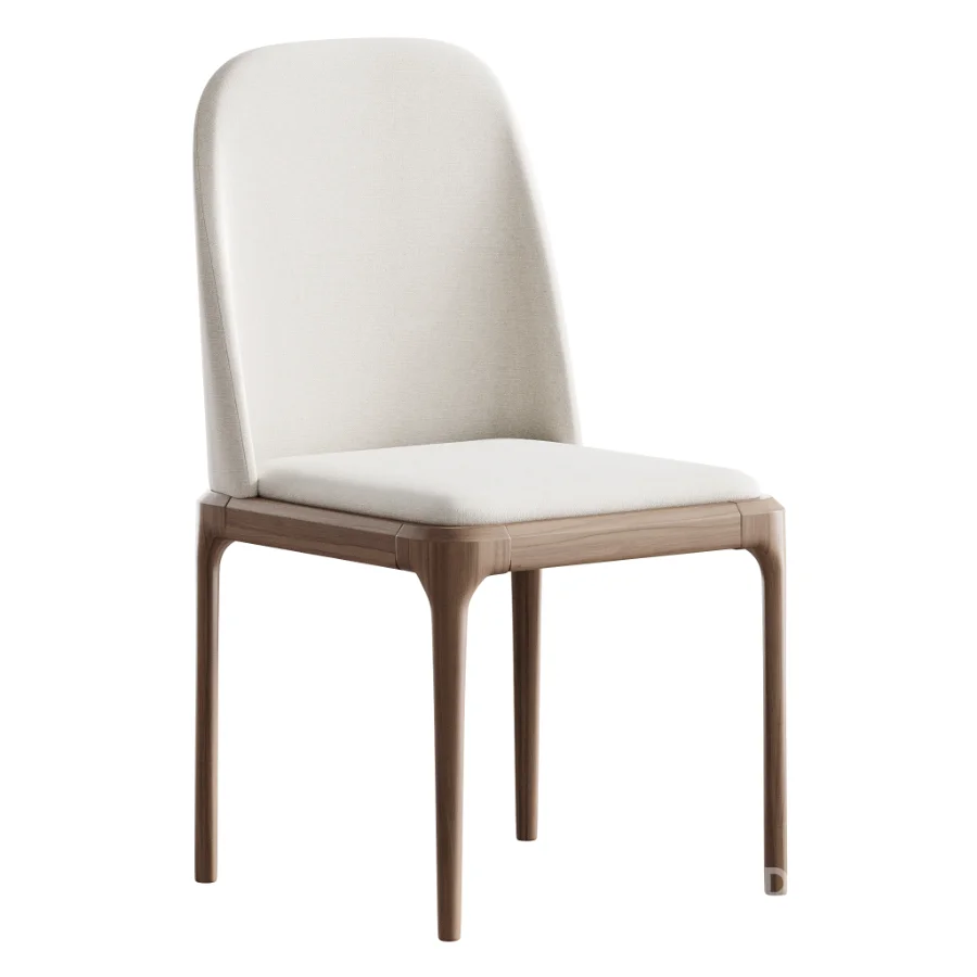Leather Scandinavian Restaurant Side Chair Image 5