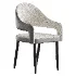 Nordic Style Metal Chair Open Back Dining Arm Chair - Thumbnail 4