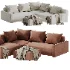 Corner sofa Kirmas 5 Velvet Eclipse divan - Thumbnail 6