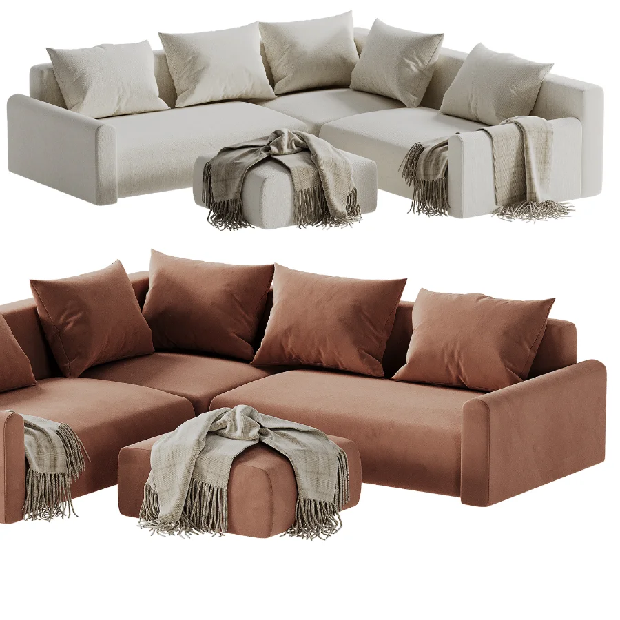 Corner sofa Kirmas 5 Velvet Eclipse divan Image 6