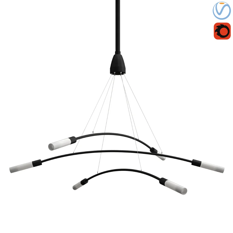 Contemporary Modern LED Chandelier Image 1