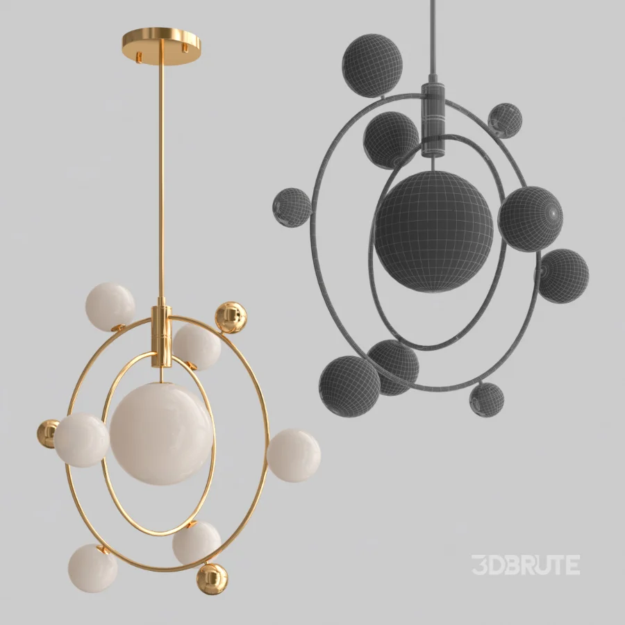 Contemporary Metal Chandelier Image 3
