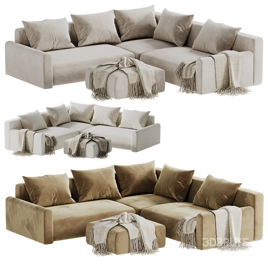 Corner sofa Kirmas 5 Velvet Eclipse divan Image 5