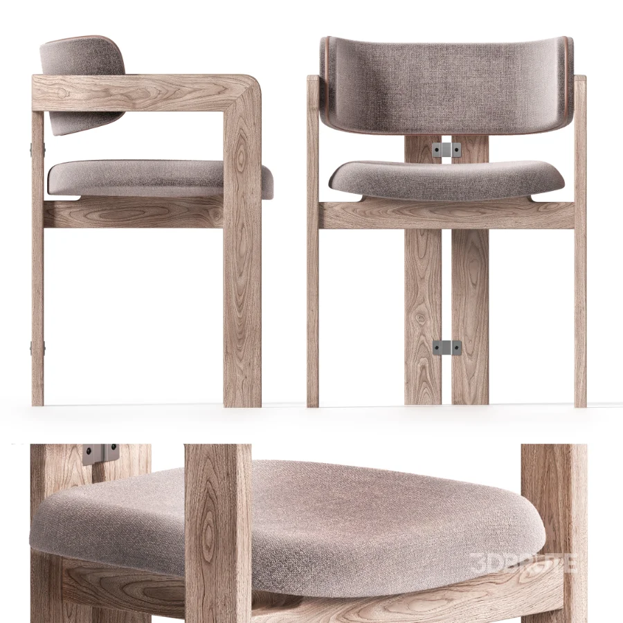 CHAIR With Solid Curved Wooden Structure Image 6