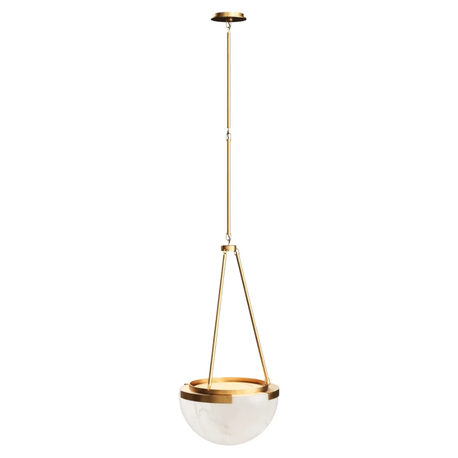 Melange Small Elongated Alabaster Pendant by Visual Comfort Image 8