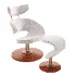 Futuristic-Curved-Leather-Armchair - Thumbnail 2