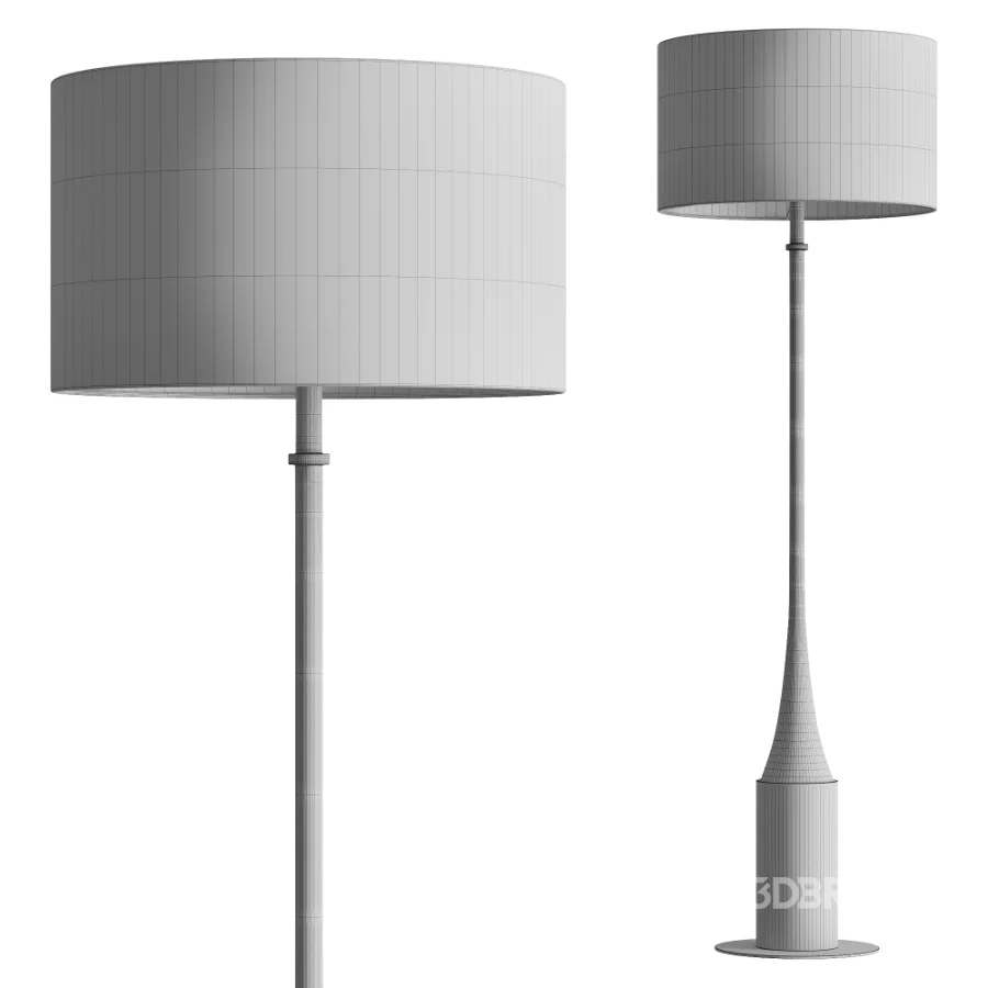 Charcoal Grey Metal Floor Lamp Image 3