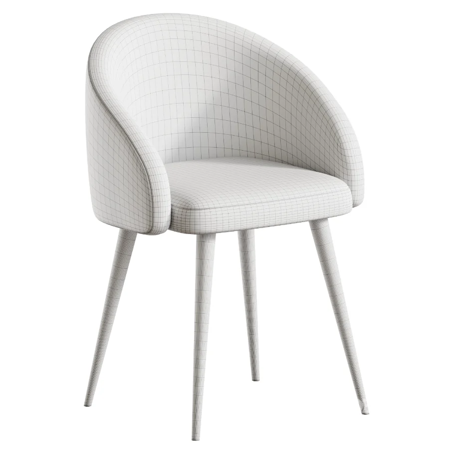Boucle chair grey prostohome Image 7