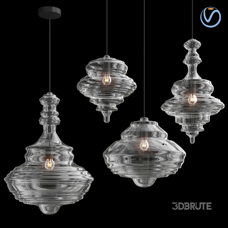 GLASS SUSPENSION PENDANT LAMP Image 1