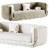 Clementine Dove Grey Woven 3 Seater Fabric Sofa - Thumbnail 3