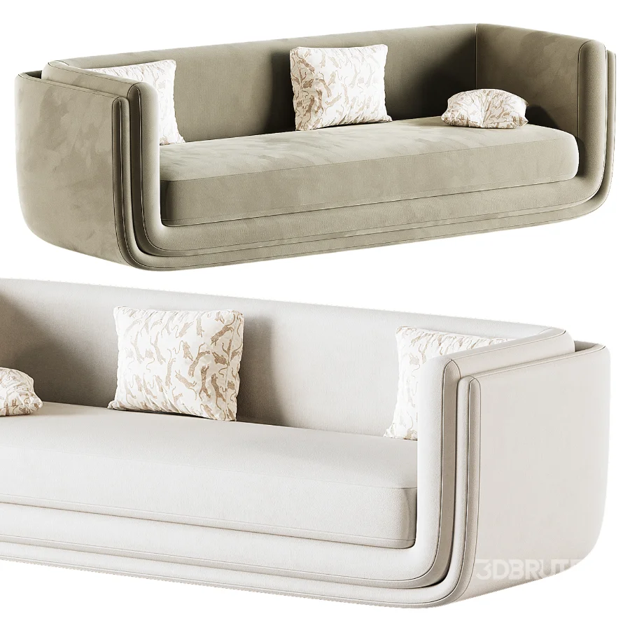 Clementine Dove Grey Woven 3 Seater Fabric Sofa Image 3