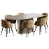 Boucle chair grey and Kitchen table - Thumbnail 2