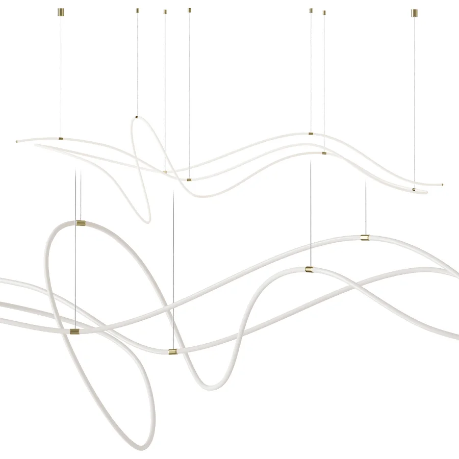 Line Art Geometry Chandelier Image 3