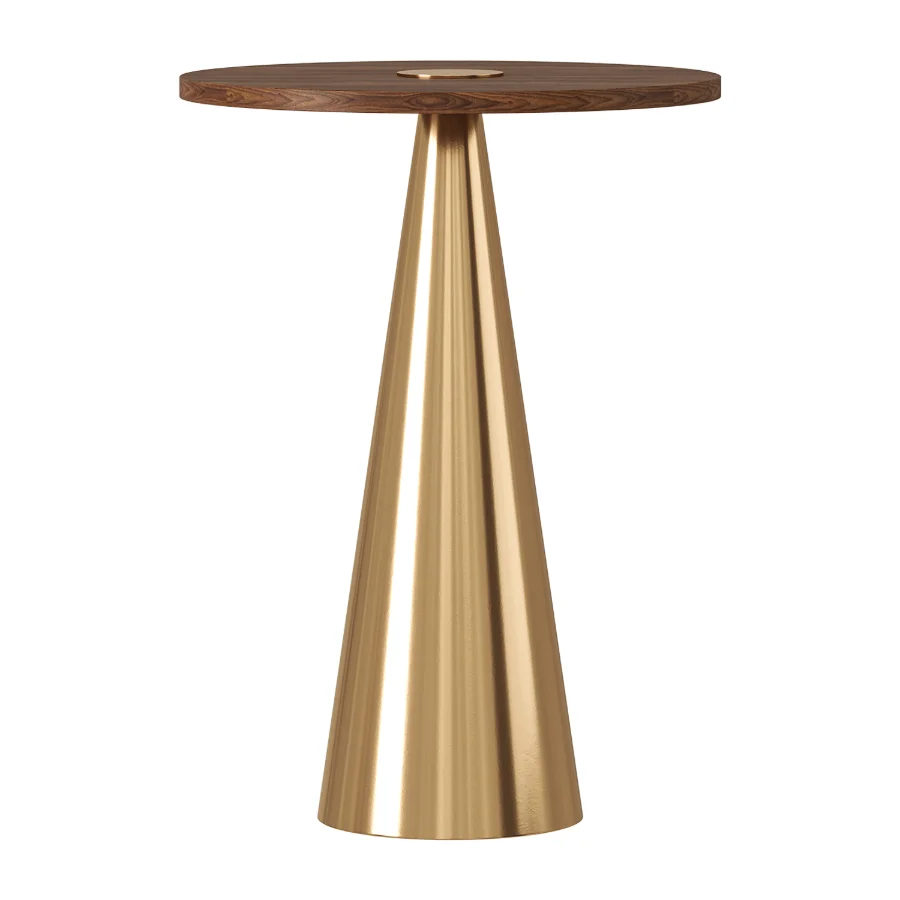 Addyson Grey Marble And Gold Side Table Image 1