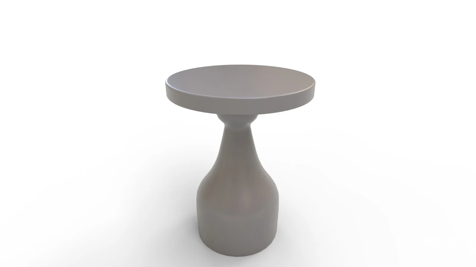 Solid Wood Pedestal End Table Image 1