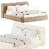 Riviera Isabelline White Fabric Queen Bed - Thumbnail 3