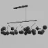 Industrial Sphere Glass Chandelier - Thumbnail 2