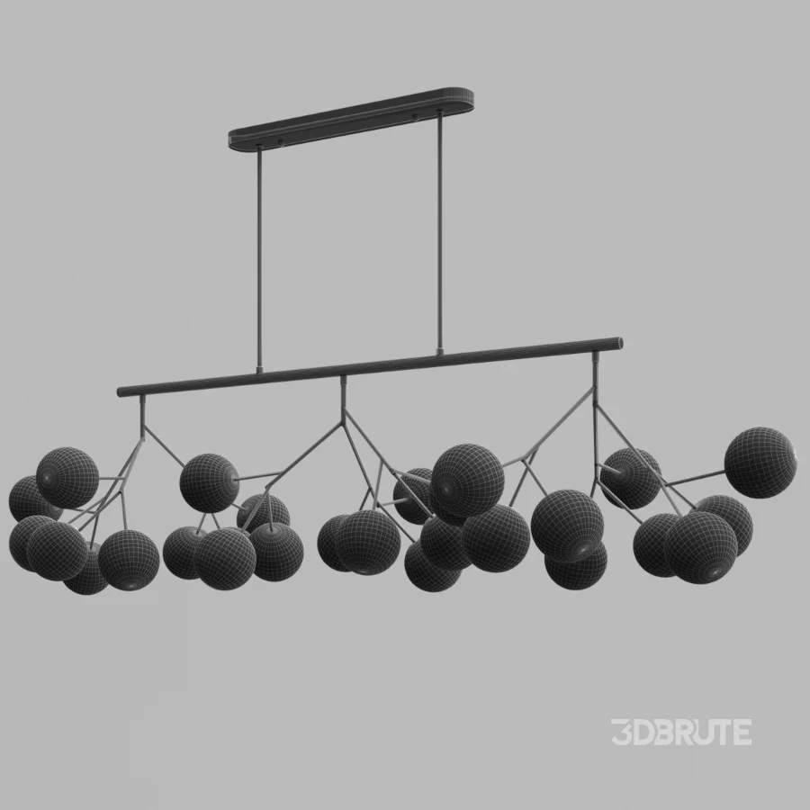 Industrial Sphere Glass Chandelier Image 2
