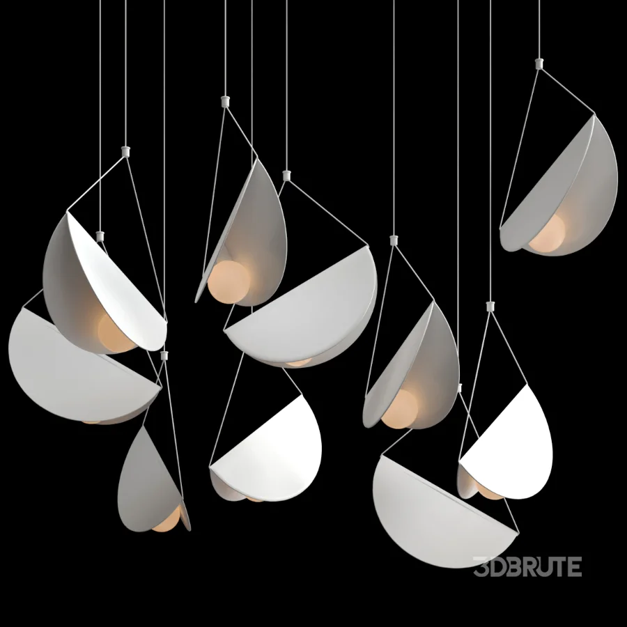 White glider pendant light Image 3