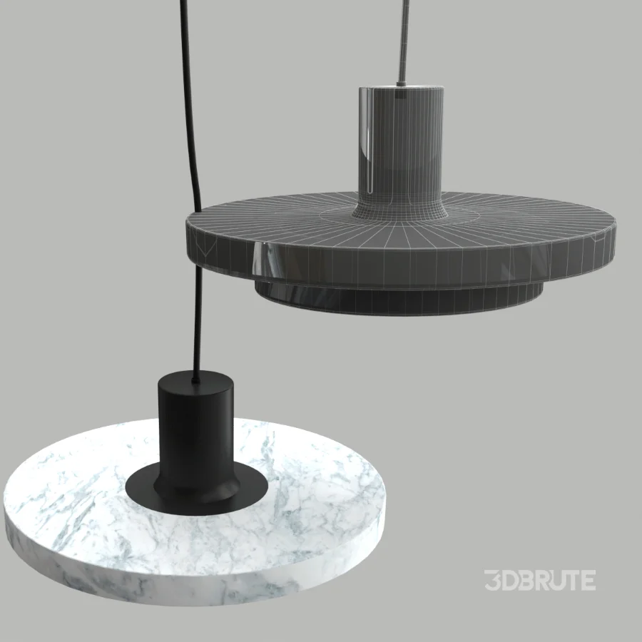 Marble plate Pendant Lamp Image 2