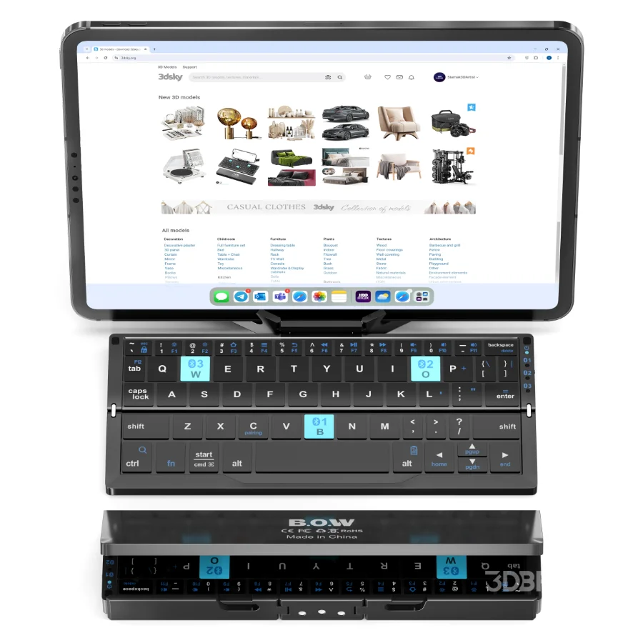 Bluetooth Keyboard Foldable iPad Pro Image 4