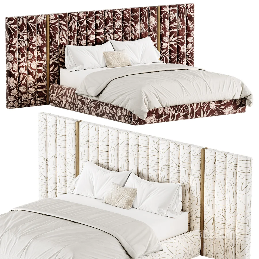Summerton Stone White Fabric Queen Bed Image 4