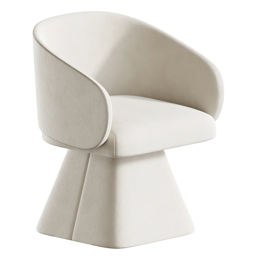 Milan swivel chair and Makoto dining table Image 4