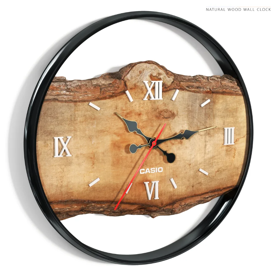 NATURAL WOOD WALL CLOCK Image 2