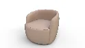 Tub Swivel Chair Sand Velvet - Thumbnail 6