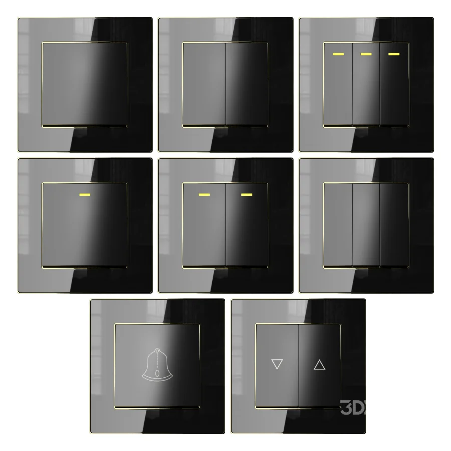 Sockets and Switches Black Glossy Image 4