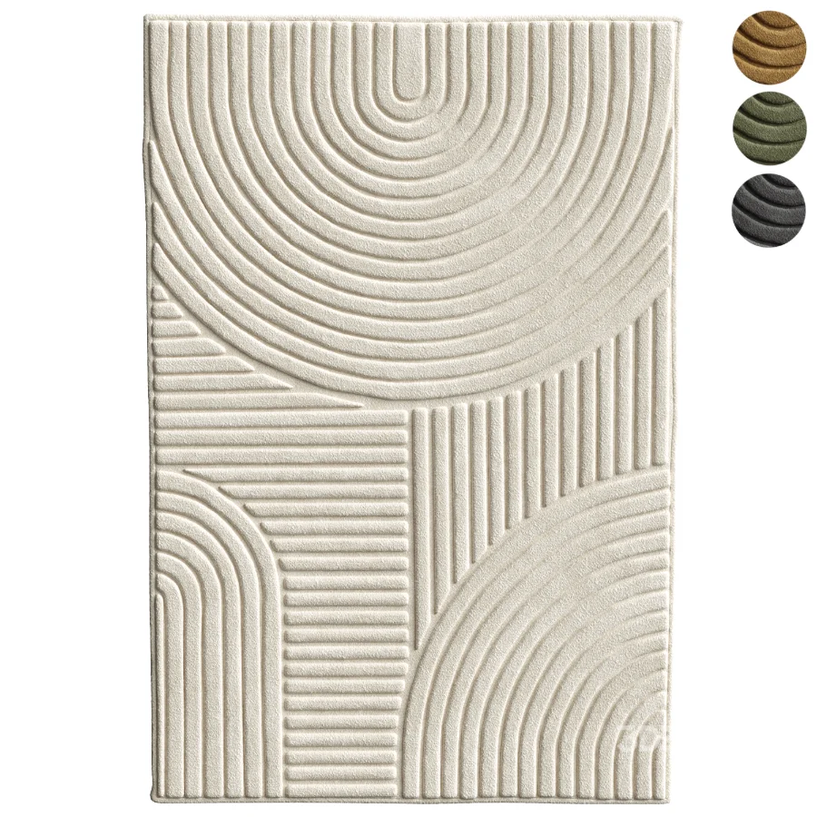 Embossed arches tufted rug Image 1
