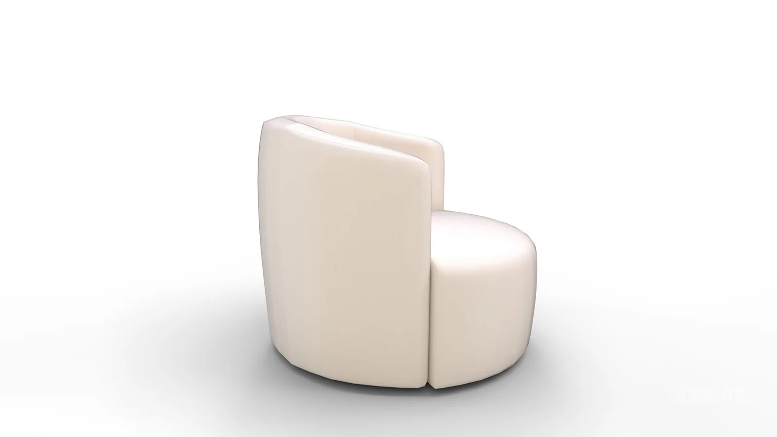 Tub Swivel Chair Talc Linen Image 5