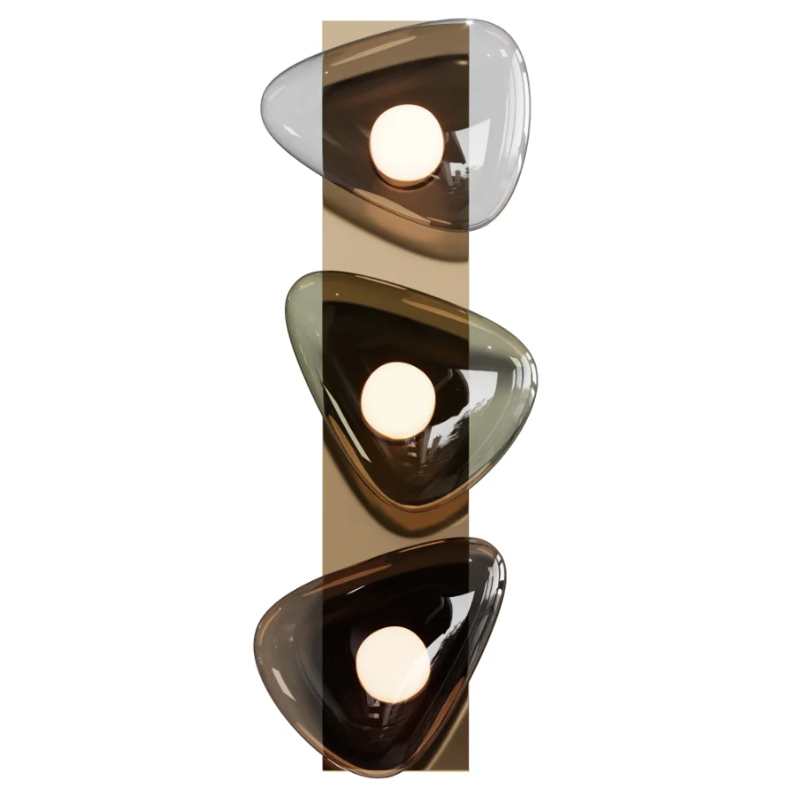 Modern Organic Glass Wall Lamp Image 2
