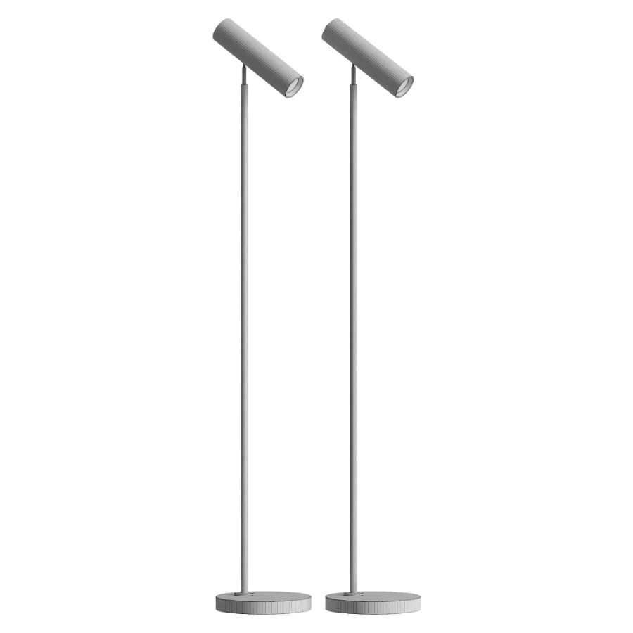 Thames Brass And White Floor Lamp Image 3